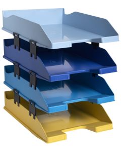 Set de 4 Corbeilles à courrier Combo Midi - Assortiment : EXACOMPTA Bee Blue image