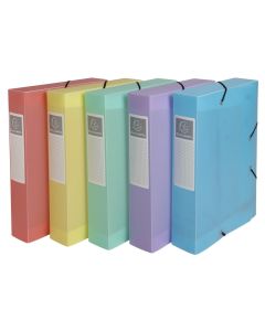 Boîte de classement Cartobox - Dos 60 mm - Assortiment Pastel : EXACOMPTA assort