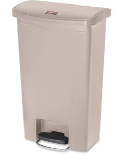 Poubelle à pédale avec couvercle - 50 litres - Beige : RUBBERMAID Visuel