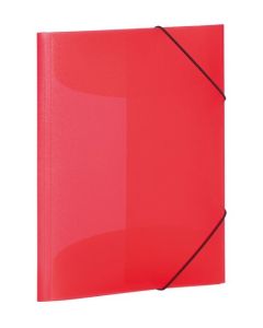 Chemise à élastiques A3 en PP translucide - Rouge HERMA image