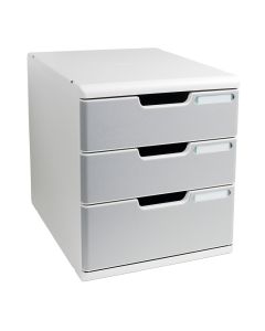 EXACOMPTA : Module de rangement 3 tiroirs Modulo - Gris/Granit