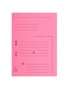 Lot de 25 Chemises rigides imprimées - Rose EXACOMPTA Super 210 Contact