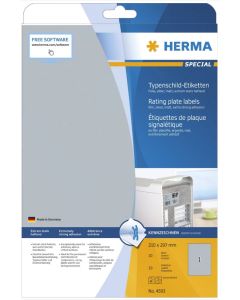 Etiquettes adhésives - 210 x 297 mm - Gris : HERMA Lot de 10 image