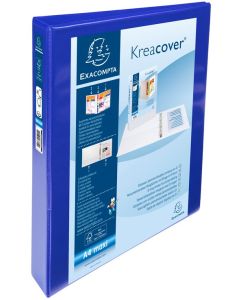 51842BE EXACOMPTA  : Classeurs personnalisables avec 3 pochettes - Bleu - Dos de 44 mm