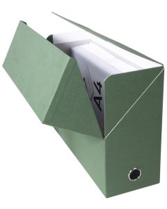 Boîte de classement Papier toilé - Dos 120 mm - Vert : EXACOMPTA Photo