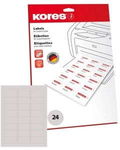 Étiquettes adhésives universelles - 63,5 x 33,9 mm - Blanc : KORES Lot de 600