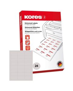 Étiquettes adhésives - 70 x 37 mm - Blanc KORES Lot de 2400