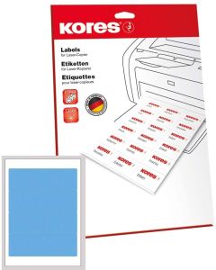 Etiquettes Dos de classeur - 61 x 192 mm - Bleu : KORES Lot de 100 Visuel