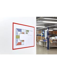 Cadre d'affichage Magnétique - A3 - Rouge : MAGNETOPLAN Lot de 5 Visuel