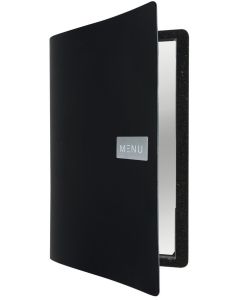 Protège-menus A4 - Noir - Cuir : SECURIT Ego Photo