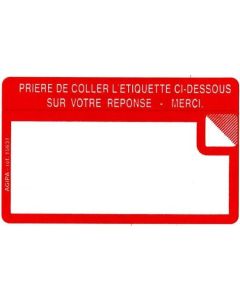 Photo Étiquettes adhésives - Références à Rappeler AGIPA
