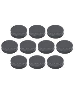 Photo Lot de 10 Aimants ronds Ergo - 30 mm - Gris : MAGNETOPLAN 16640101