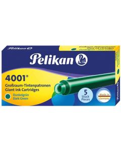 Photo Boite de 5 grandes Cartouches d'encre - Vert Foncé PELIKAN 4001 GTP/5