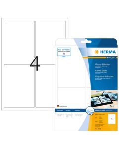 Photo Étiquettes brillantes adhésives blanches - 96 x 139,7 mm HERMA Lot de 100