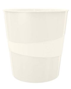 Photo Corbeille à papier 15 litres - Blanc LEITZ WOW 5278-10-01 poubelle