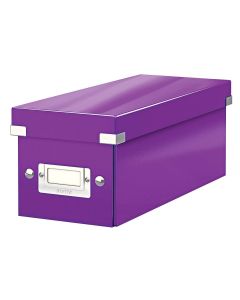 Boite de rangement WOW - CD - Violet LEITZ 6041-00-62 Ouvert