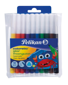 Photo Étui de 10 Feutres - Colorella Star Triangular - Assortiment PELIKAN 