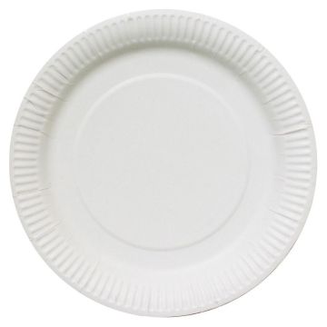 Assiette jetable en carton - Diamètre de 230 mm : PAP STAR Pure Lot de 100 Visuel