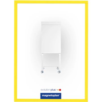 Photo Lot de 5 cadres d'affichage magnétiques - A4 - Jaune : MAGNETOPLAN 1130302