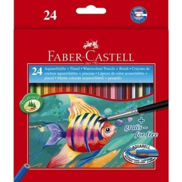 Etui de 24 Crayons de couleur aquarellables : FABER-CASTELL Kinder-Aquarell (114425)