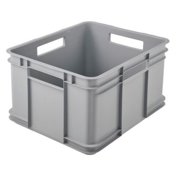 Bac de rangement Euro-Box XL - 28 litres - Gris pierre : KEEEPER Bruno
