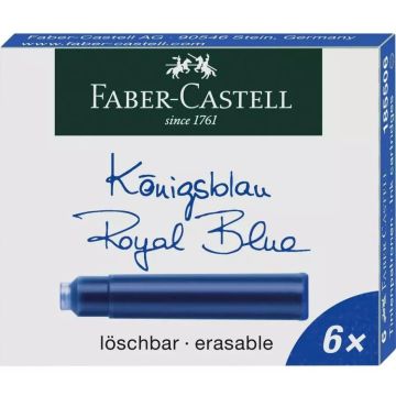 Boite de 6 Cartouches d'encre - Bleu Royal : FABER-CASTELL Photo