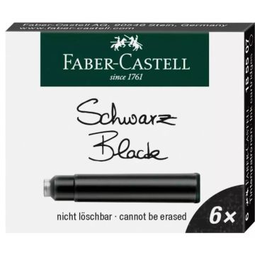 Boite de 6 Cartouches d'encre - Noir : FABER-CASTELL Visuel