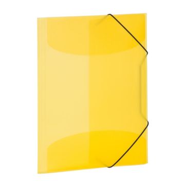 Chemise à élastiques A4 en PP translucide - Jaune : HERMA image
