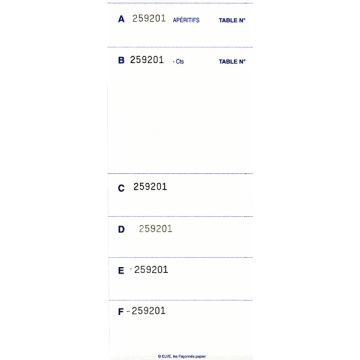 ELVE : Lot de 10 blocs BRASSERIE - Autocopiants Dupli - 259 x 100 mm 2208