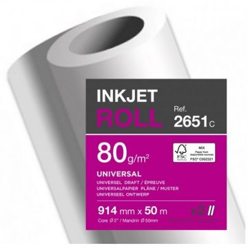 Papier pour Traceur jet d'encre - 914 mm x 50 m : CLAIREFONTAINE Visuel
