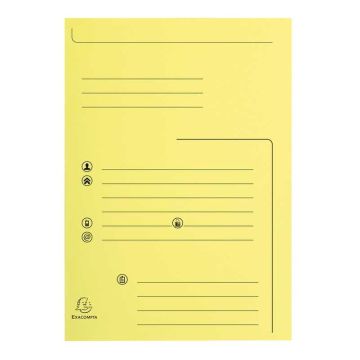 Chemises rigides imprimées Jaune 334005E Exacompta