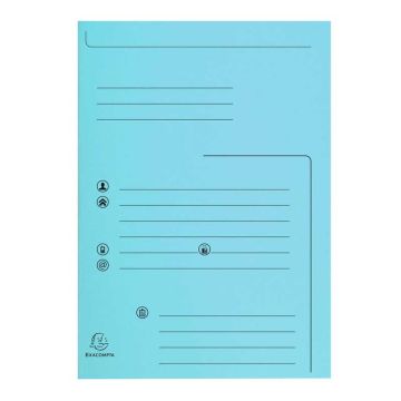 Chemises rigides imprimées Bleu clair 334006E Exacompta