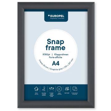 Cadre Porte affiche - A4 - Gris graphite : EUROPEL image