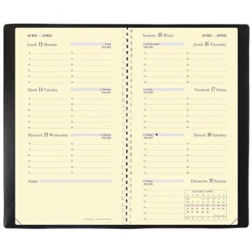 Agenda de poche 2025 - Planorizon - 88 x 170 mm QUO VADIS intérieur
