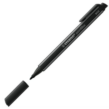 Stylo feutre PointMax 0,8 mm - Noir : STABILO image