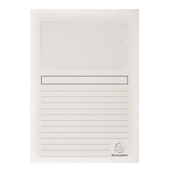 EXACOMPTA  50151E : Chemises à fenêtre Super - Blanc