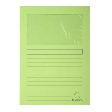 EXACOMPTA  50153E : Chemises à fenêtre Super - Vert clair