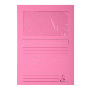 EXACOMPTA  50156E : Chemises à fenêtre Super - Rose