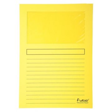 EXACOMPTA  50259E : chemises à fenêtre - Jaune Forever