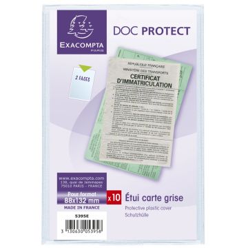 Etui pour carte grise et permis de conduire - 88 x 132 mm EXACOMPTA