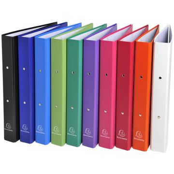 Classeur à 2 anneaux - Dos 40 mm - Assortiment de 10 couleurs : EXACOMPTA Image