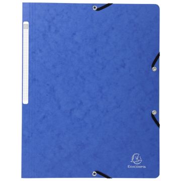 Chemise à élastiques sans rabat Carte lustrée - Bleu EXACOMPTA Modèle