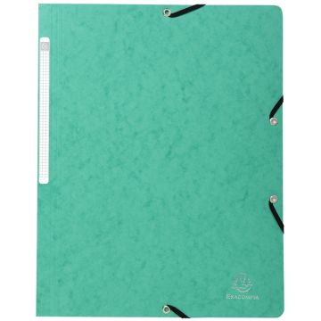 Chemise à élastiques sans rabat Carte lustrée - Vert : EXACOMPTA Photo