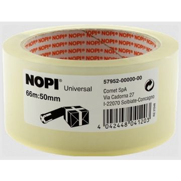 Ruban adhésif d'emballage 50 mm x 66 m - Transparent  NOPI