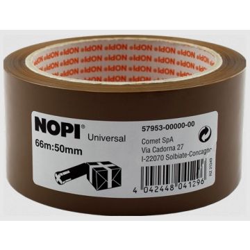 Ruban adhésif d'emballage 50 mm x 66 m - Marron : NOPI