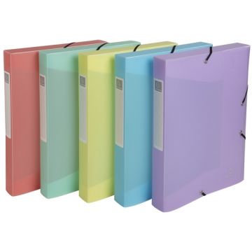 Boîte de classement - Dos 40 mm - Assortiment : EXACOMPTA Chromaline Pastel image