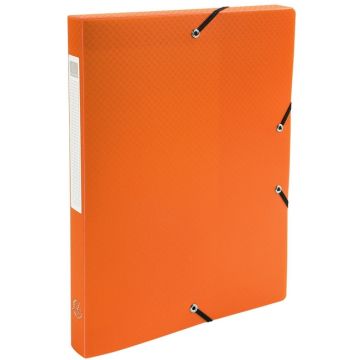 EXACOMPTA Boîte de classement PP - Dos 25 mm Orange fermée
