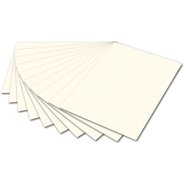 Carton de Bricolage 500 x 700 mm - Blanc perle - 300 g/m² : FOLIA Lot de 10 Visuel