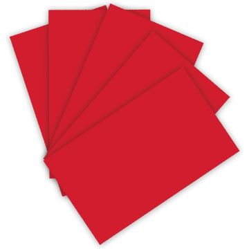 Carton de Bricolage 500 x 700 mm - Rouge pur - 300 g/m² : FOLIA Visuel