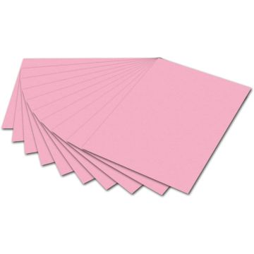 Carton de Bricolage 500 x 700 mm - Rose - 300 g/m² : FOLIA Photo